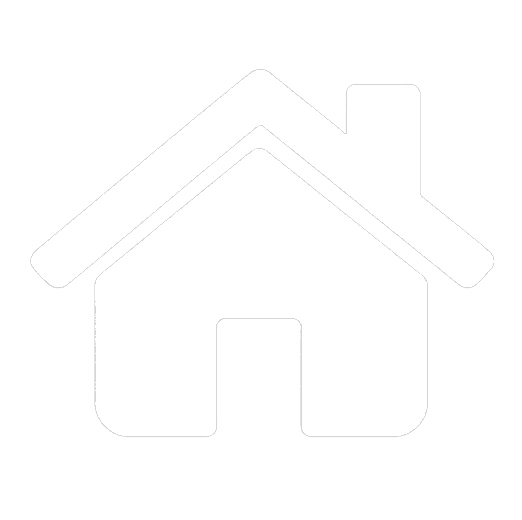 Wit huis pictogram op zwarte achtergrond