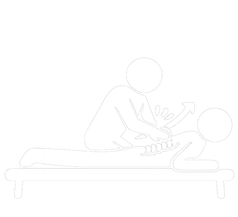 Fysiotherapie behandeling op een tafel