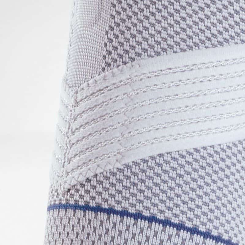OmoTrain schouderbrace 5 Frisk Fysio schouderbrace productdetail met gebonden band en textuur, close-up van het materiaal.