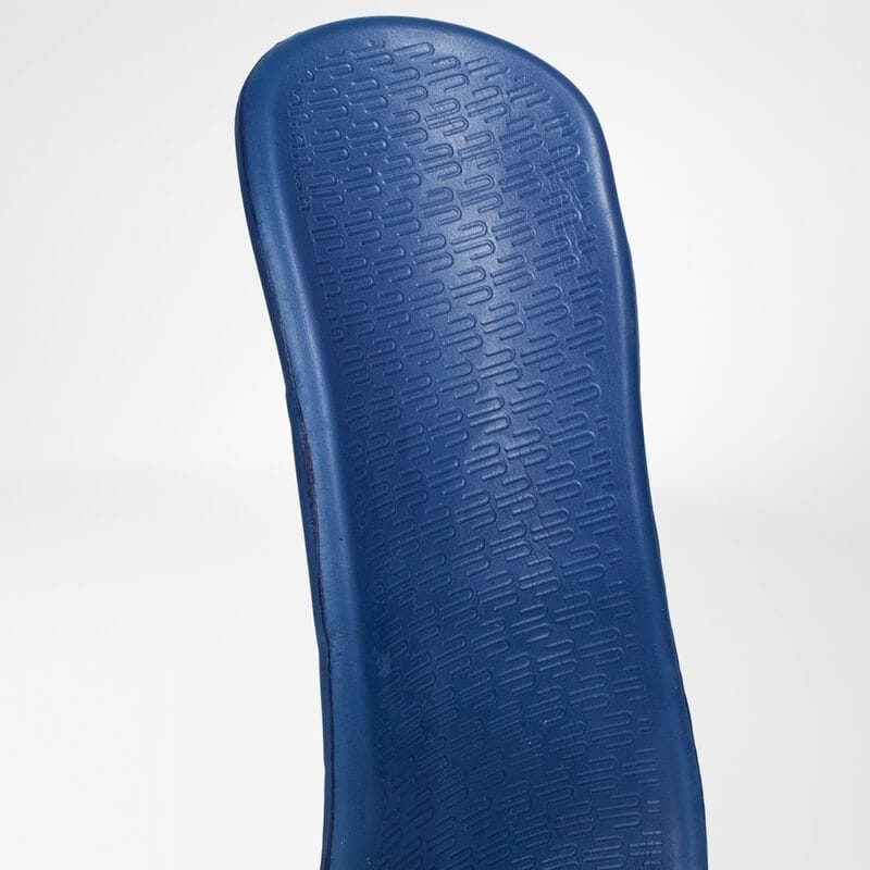 CaligaLoc enkelorthese 2 CaligaLoc enkelorthese in fel blauw, ontworpen voor komfortabele voet- en enkelondersteuning en therapeutische ondersteuning.