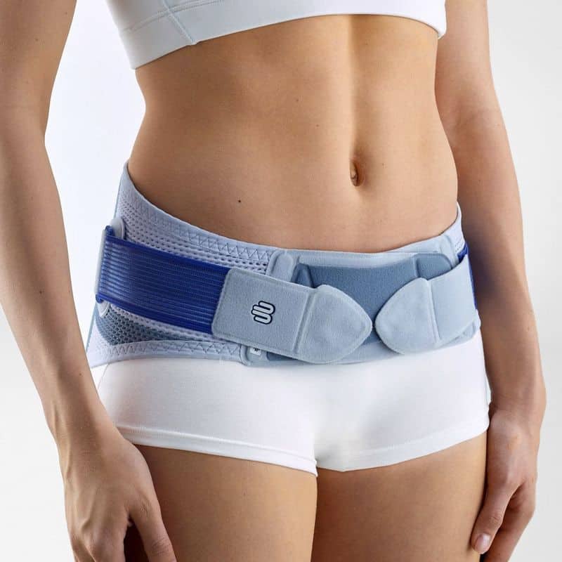 SacroLoc bekkenorthese 4 SacroLoc bekkenorthese getoond om de heup en bekken te ondersteunen, met verstelbanden en zachte comfort padding.