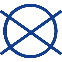 Non-chemical clean laundry symbol