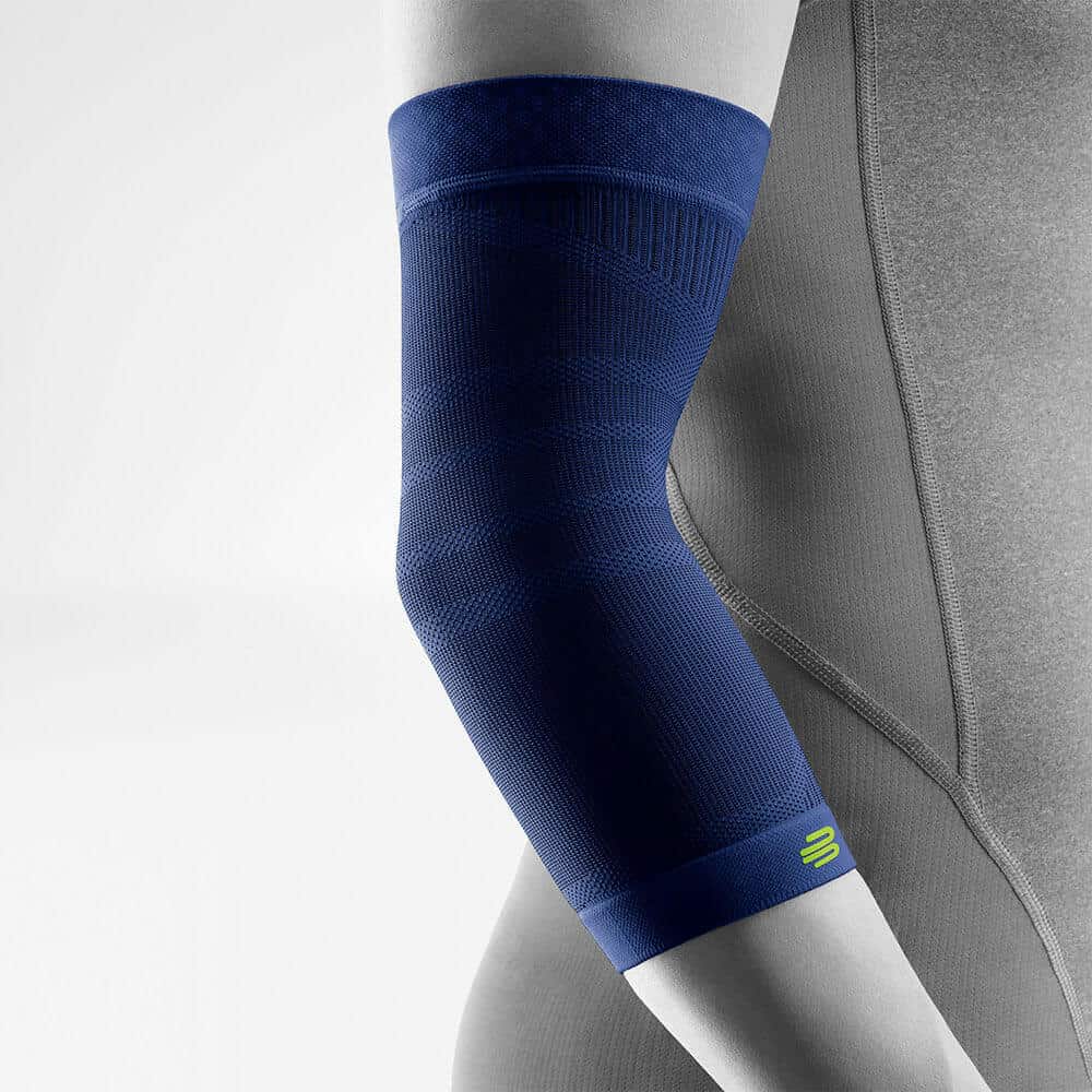 Sports Compression Elbow Support 1 Compressiearmband of brace voor steun van de elleboog, voorgesteld door FRISKFYSIO voor sportblessures en herstel.