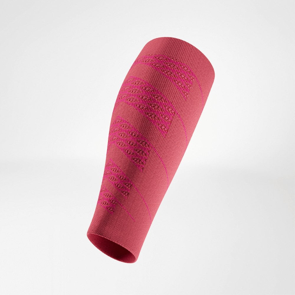 Run Performance Compression Sleeves 3 FRISKFYSIO kuitband/kniebrace in felle roze stof, sportmedische ondersteuning voor knie of enkel, aanbevolen voor fysiotherapie en revalidatie.