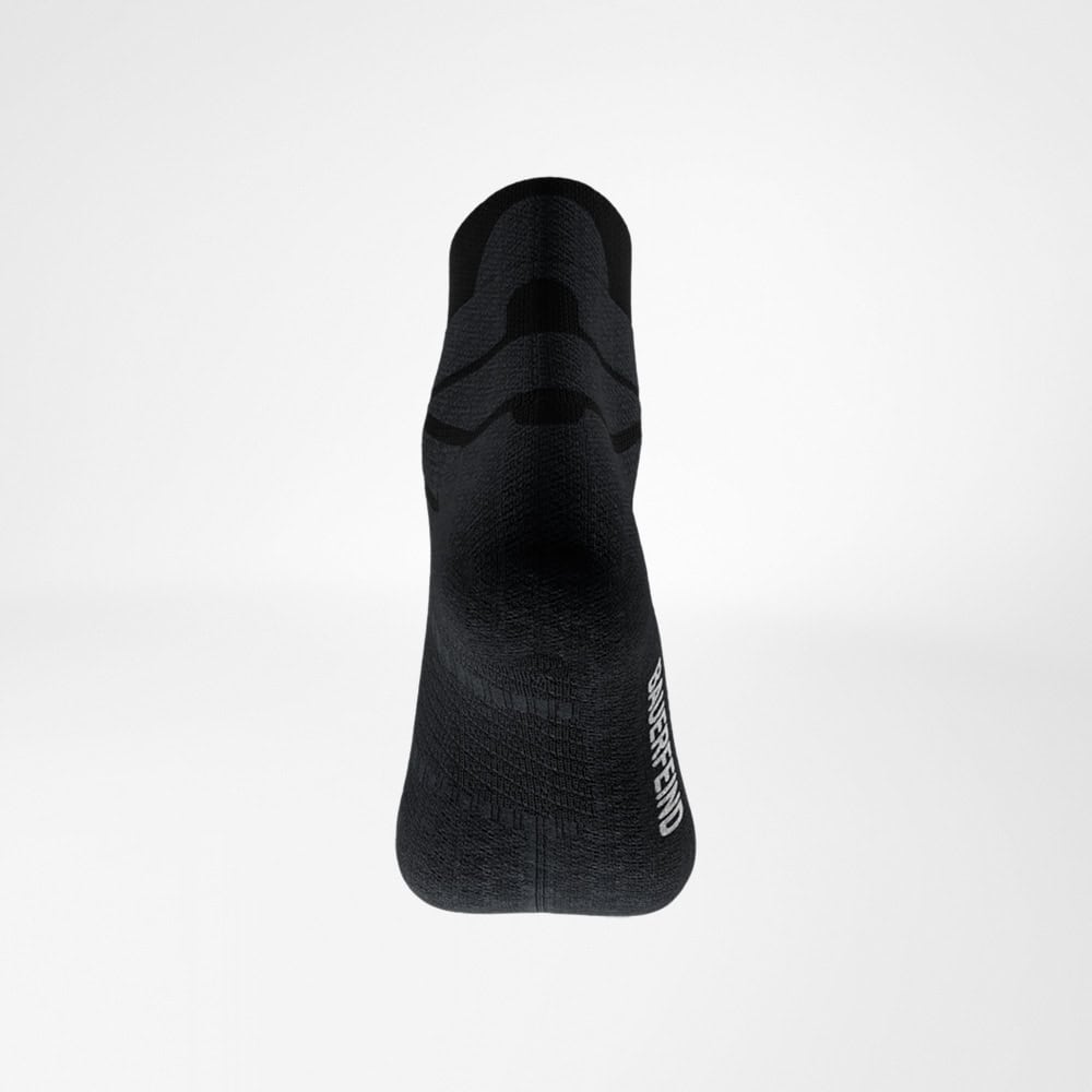 Run Performance Low-Cut Socks 3 Frisk Fysio sock model: a high-quality black compression sock for sport or recovery.
