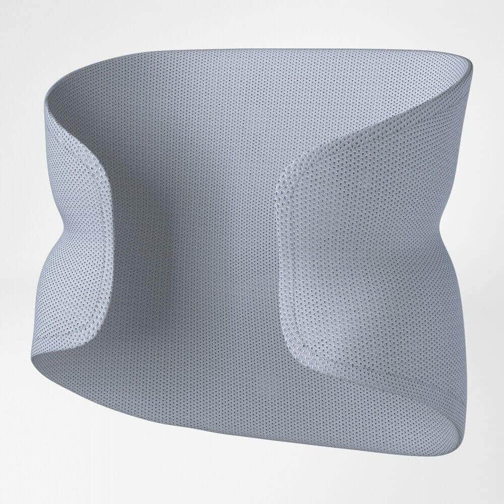 Spinova® Immo Plus Classic 3 Fysiotherapeutische nek- en rugondersteuning kussen van perforated schuim, lichtgrijs met ventilatiepunten.
